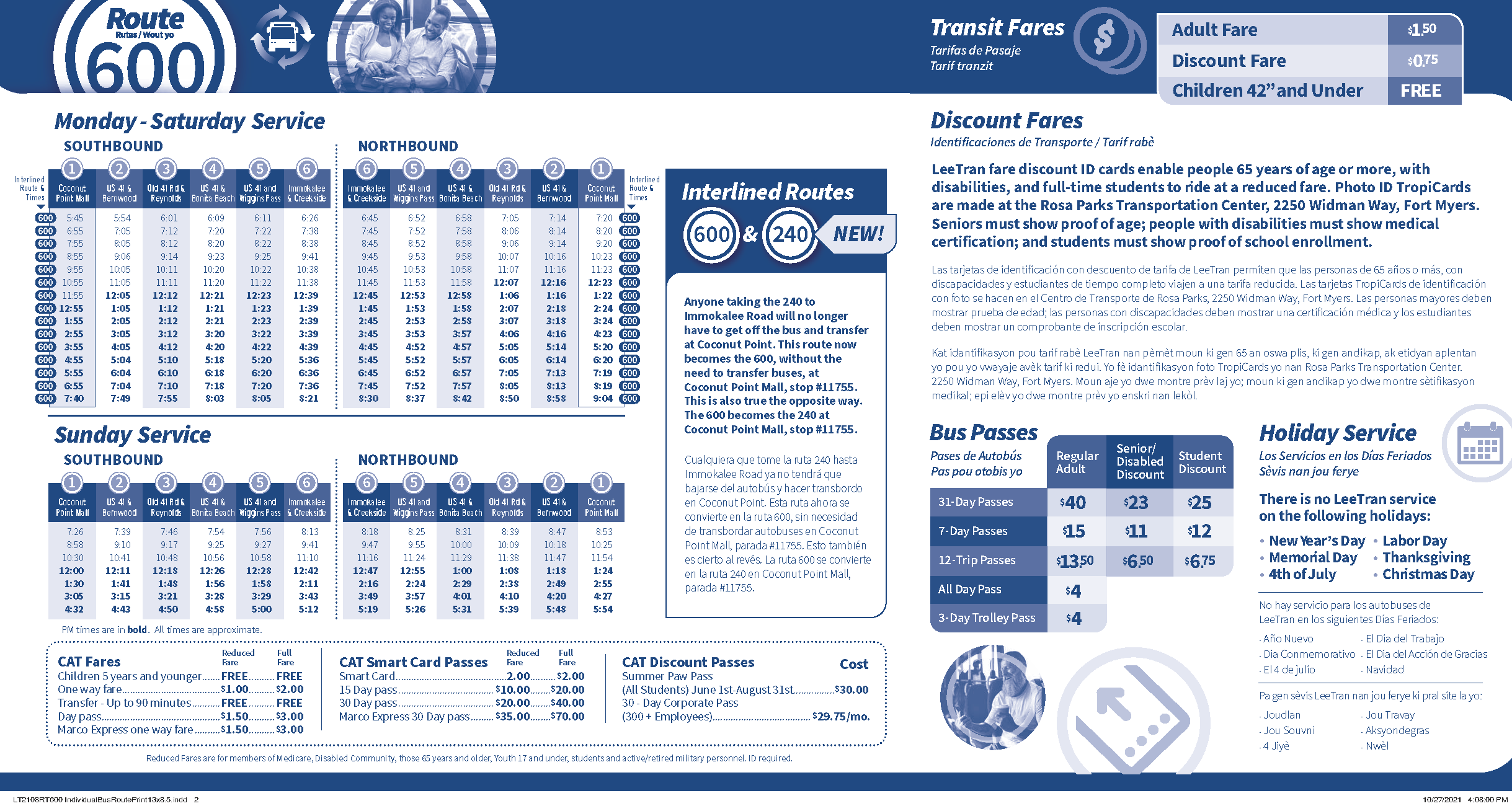 Naples Public Bus Schedules, Route Maps | Collier County Transit Service