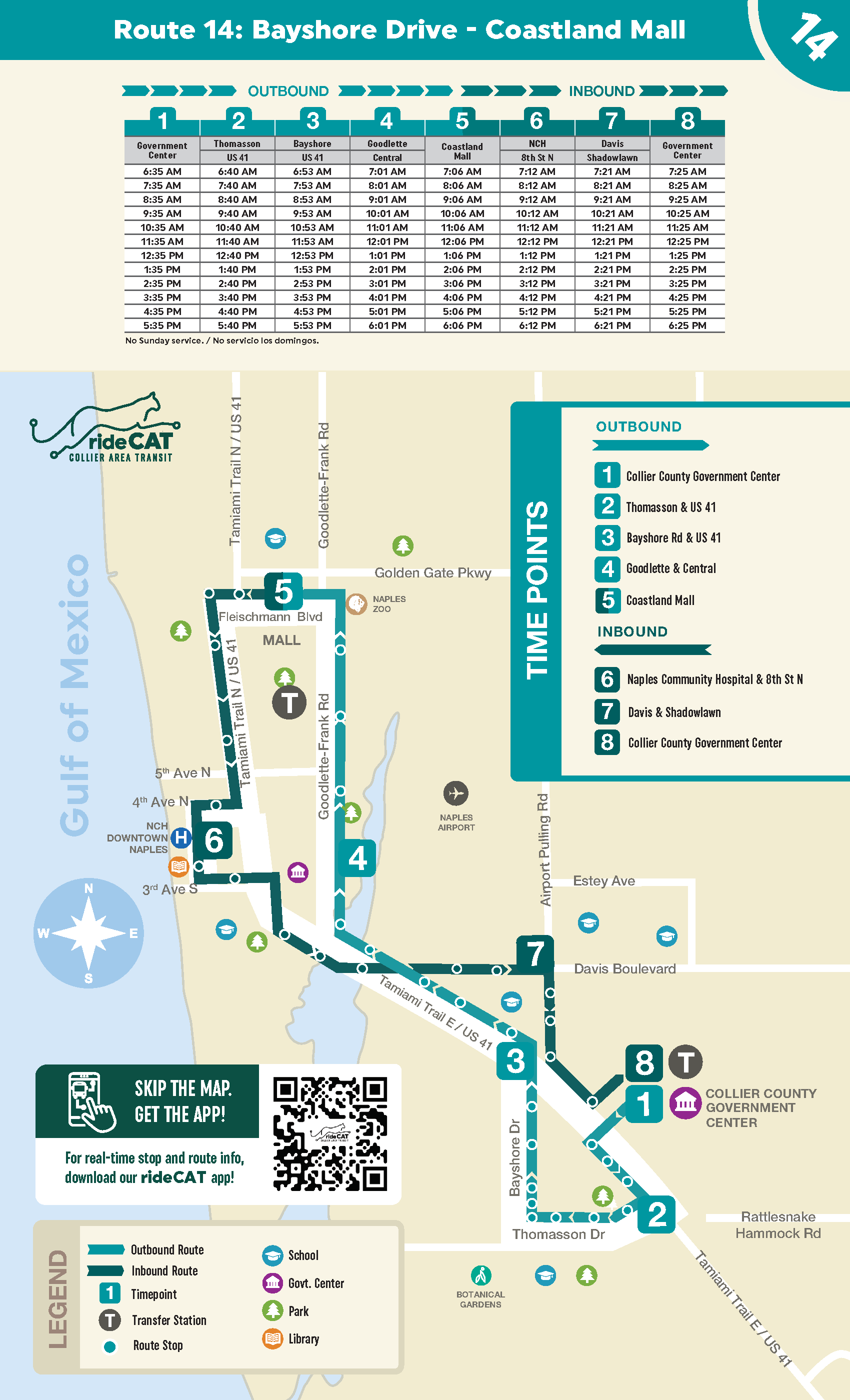 Cat Bus Route Map Naples Public Bus Schedules, Route Maps | Collier County Transit Service