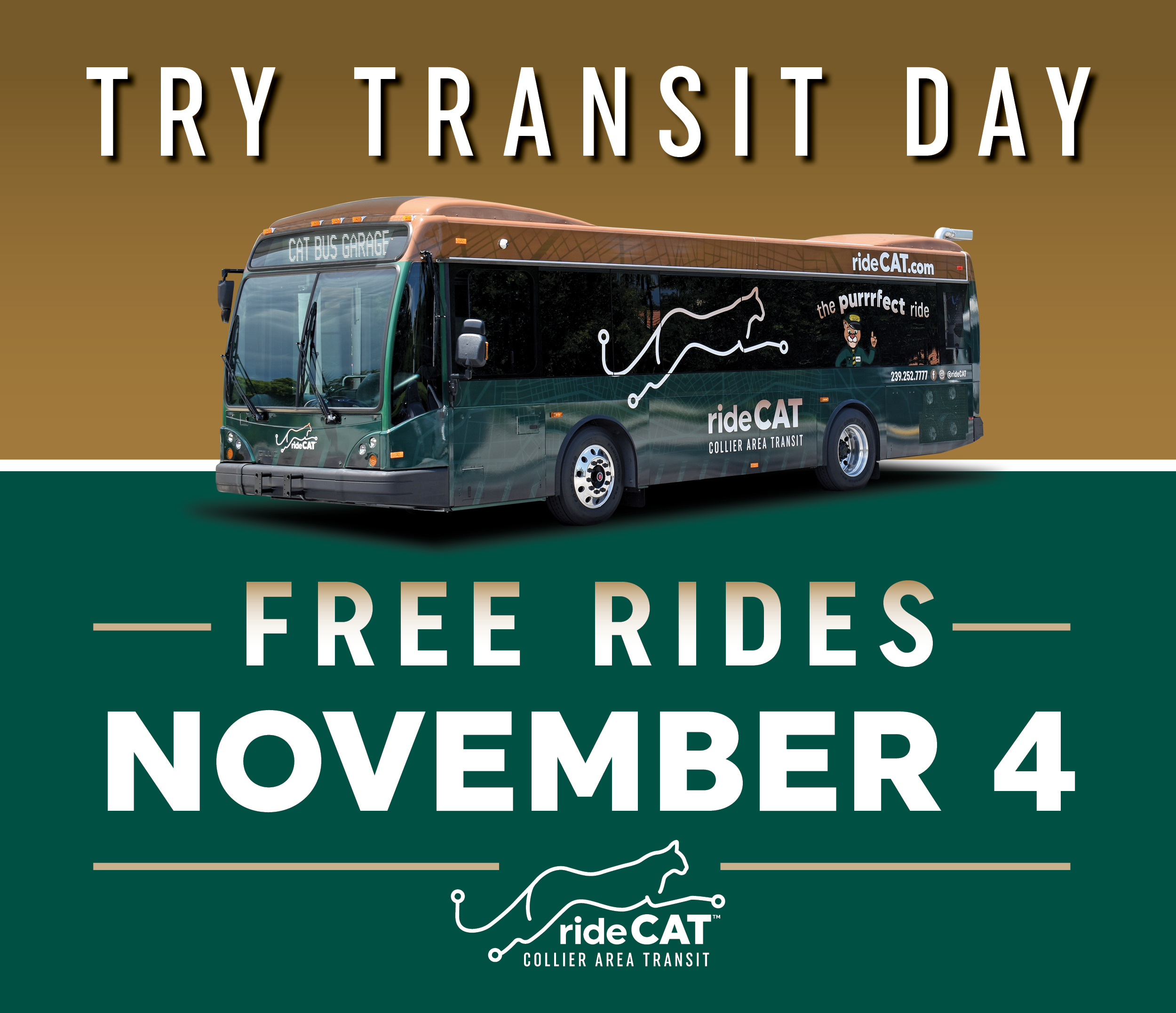 Try Transit Day! FREE RIDES on Saturday, November 4, 2023