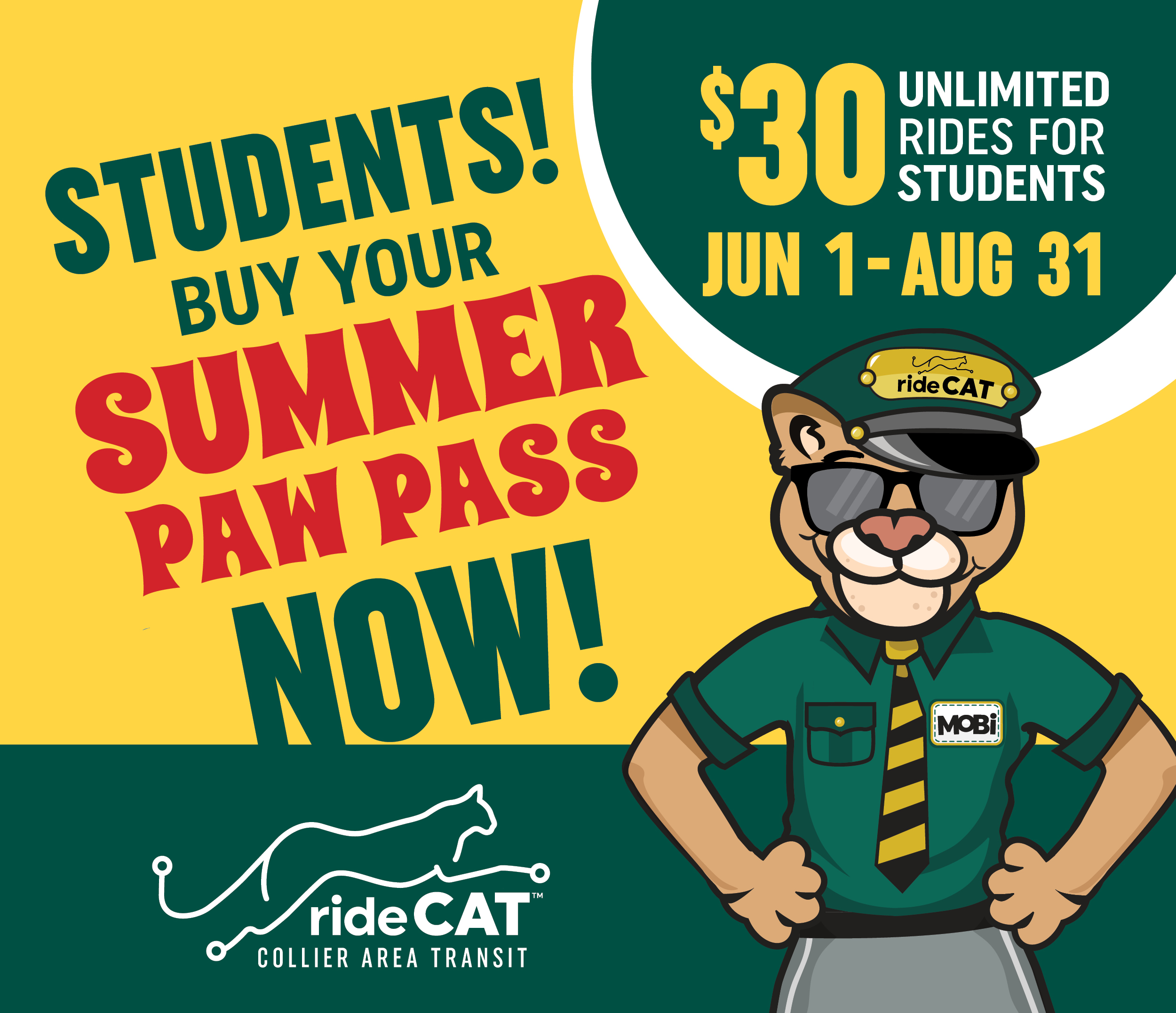Students! Buy Your Summer Paw Pass!